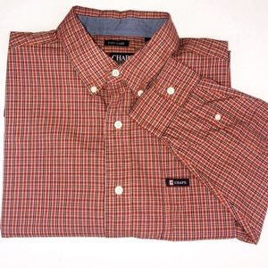 Chaps causal plaid shirt size L